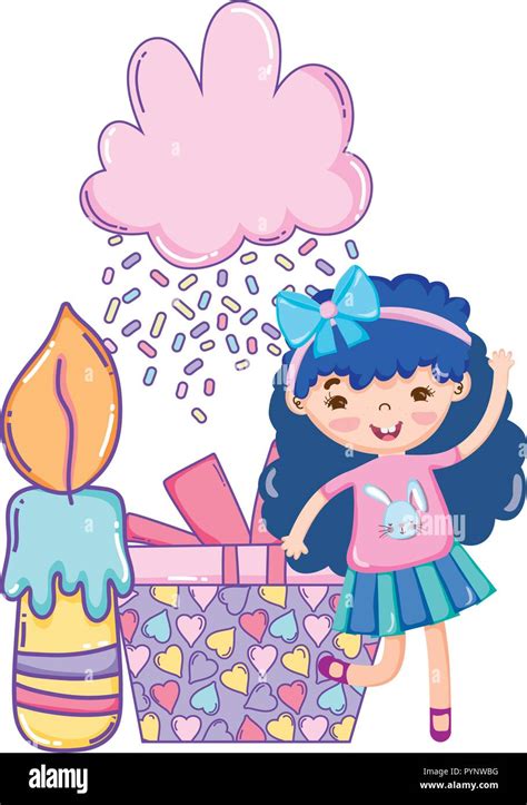Happy Birthday Girl Cartoons Stock Vector Image And Art Alamy