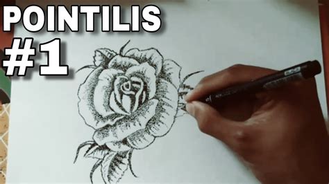 Menggambar Bunga Mawar Dengan Tehnik Pointilis Youtube