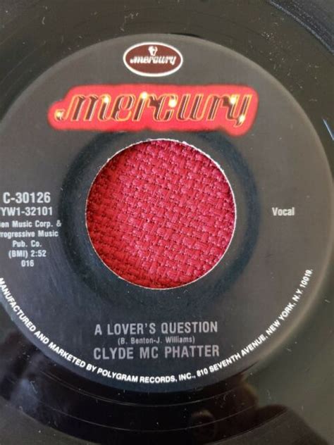 Clyde Mcphatter 45 Lover Please Lovers Question Re Soul Nm New Unplayed