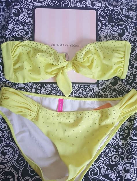 Victoria Secret Bikini Bright Lime Yellow And Pale Baby SexiezPix Web