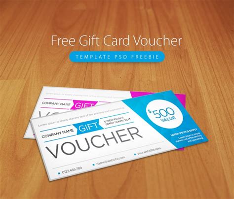 For the beginner in need of knives: Free Gift Card Voucher Template PSD Freebie Download ...