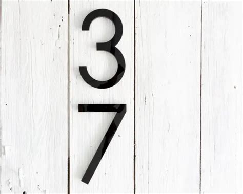 Modern House Numbers Floating Numbers Hidden Fixings T For New House