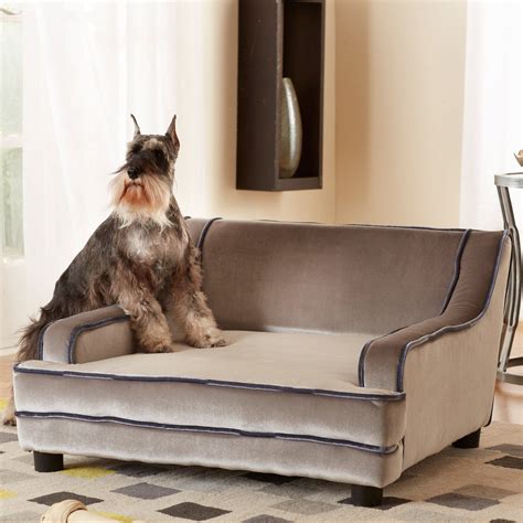 Enchanted Home Pet Gray Mid Century Sofa Dog Bed 305 L X 305 W X