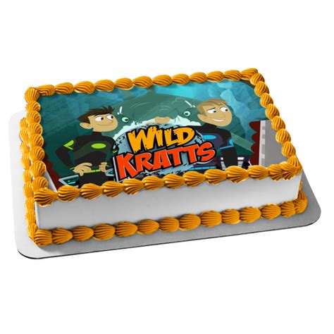 Wild Kratts Logo Chris Kratt Martin Kratt Shark Edible Cake Topper Ima A Birthday Place
