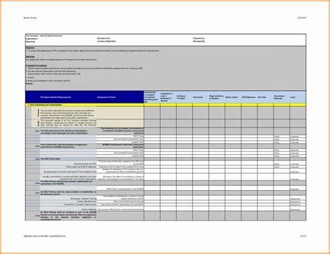 Excel Audit Log Template