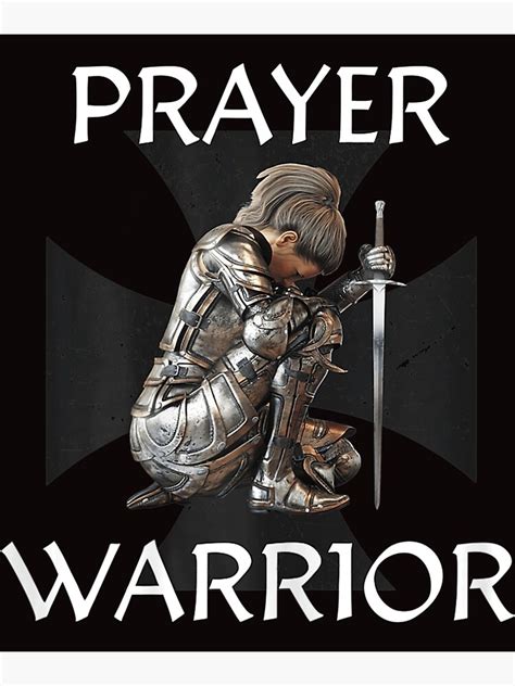 Christian Bible Verse Religious Ts Women Prayer Warrior Poster By