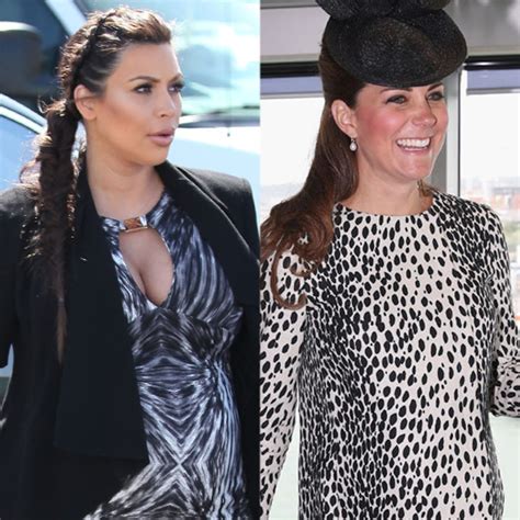 photos from kim kardashian s and kate middleton s pregnancy styles e online