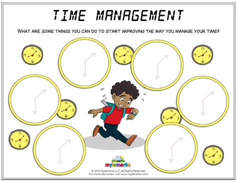 Time Management Worksheets For Kids And Teens