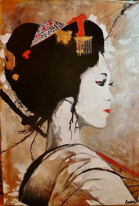 Japonaise Profil Peintures Asiatiques Peinture Japonaise Peinture Africaine
