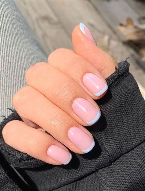 Pretty Nails Acrylic Classy French Tips Squoval Nails Pretty Nails