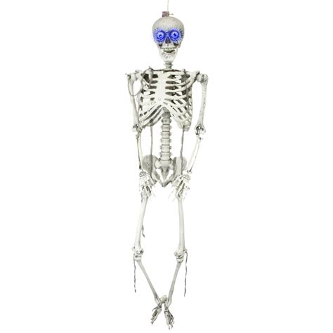 Halloween Haunters 5ft Full Body Skeleton Light Up Eyes Prop Decoration