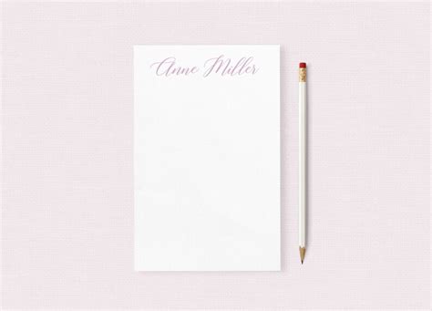 Personalized Notepad Custom Notepad Simple Notepad To Do Etsy