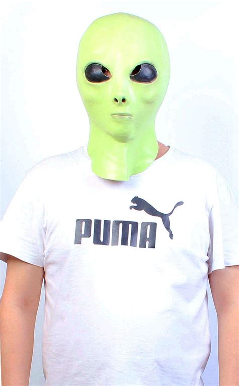 Alien Mask Alien Latex Mask For Adult Glow In The Dark Ufo Alien