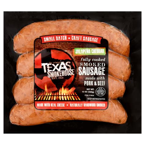 Save On Texas Smokehouse Smoked Sausage Jalapeno Cheddar 4 Ct Order