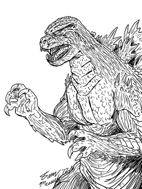 Godzilla Coloring Comes Clip Art Library