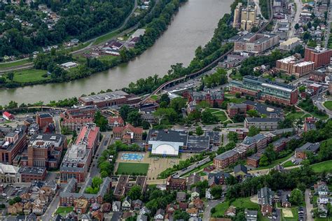 Aerial Downtown Campus West Virginia University Photograph By Dan Friend Pixels