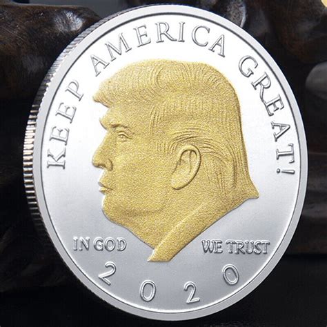 2020 President Donald Trump Keep America Great Silvergold Plated Eagle