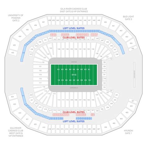 Arizona Cardinals Stadium Seating Chart