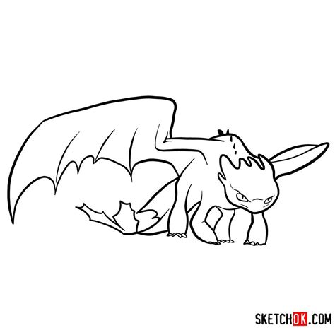 How To Draw The Night Fury Dragon How To Train Your Dragon Step By