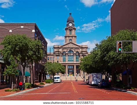 Fort Worth Tarrant County Courthouse Renaissance Stock Photo 1015588711