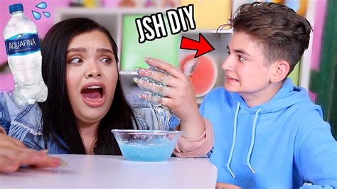 Testing Jsh Diy Water Slime Recipes In Front Of Himexposed Youtube