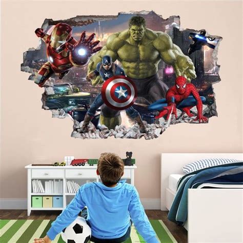 Superhero Wall Decals Superhero Bedroom Superhero Theme Avengers