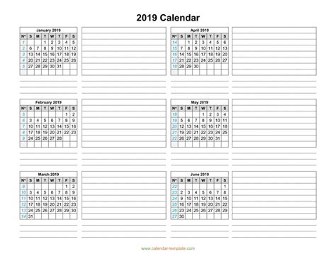 6 Month Calendar Printable Example Calendar Printable