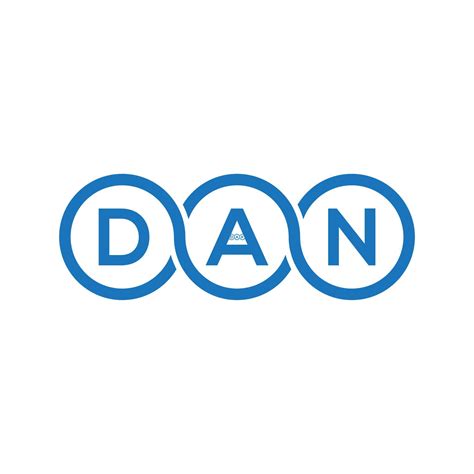 Dan Letter Logo Design On Black Backgrounddan Creative Initials Letter