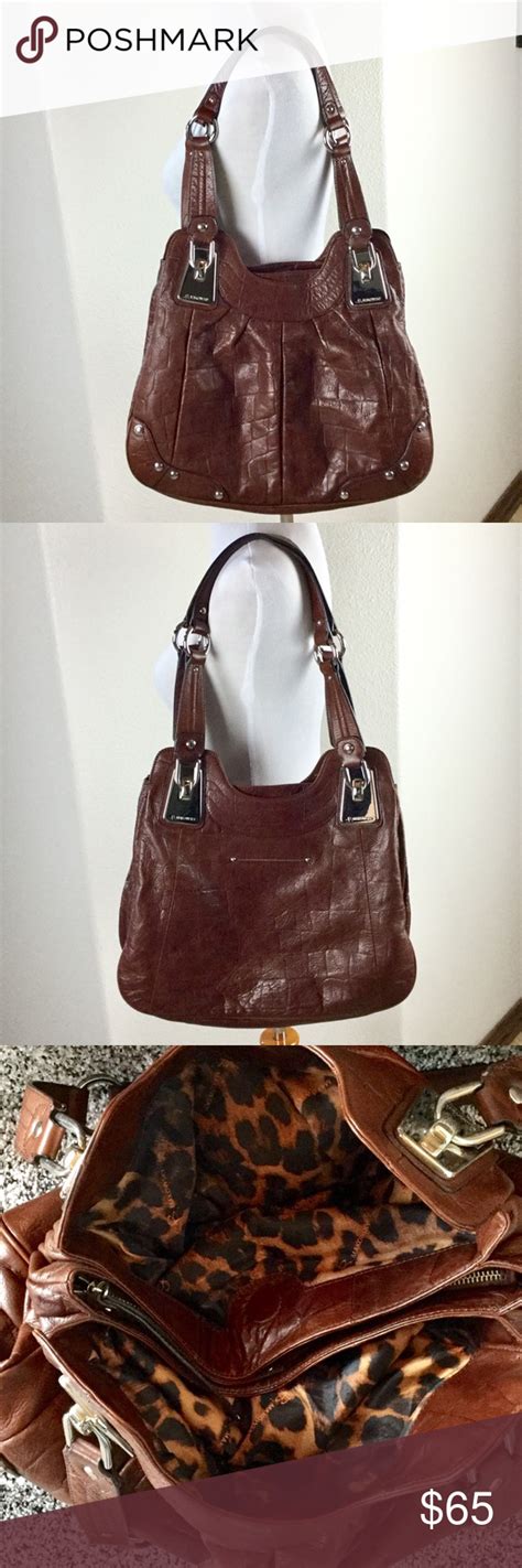 B Makowsky Leather Bag Brown Leather Shoulder Bag Bags Leather