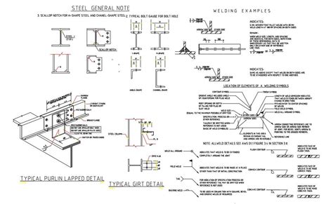 Typical Purlin Lap Welding Drawing Free Download Dwg File Cadbull