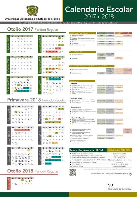 Descargar En Formato Pdf Calendario Escolar Uaemex 2017 2018 Aquí