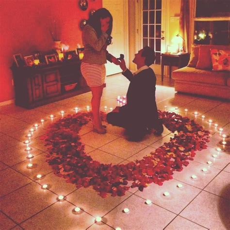 Romantic Proposal With Heart Shaped With Roses And Another Heart Shaped
