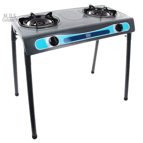 Double Head Propane Gas Burner Portable Stand Camping Outdoor Stove