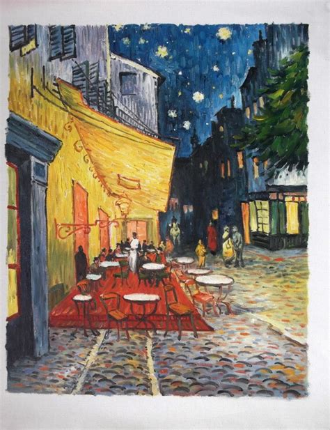 Cafe Terrace On The Place Du Forum Arles At Night Vincent Etsy