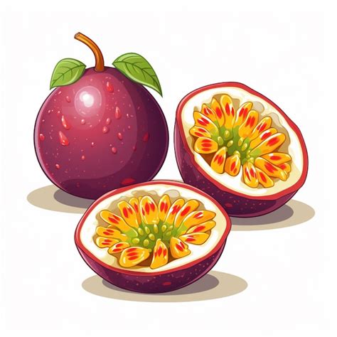 Premium Vector Passion Fruit Cartoon Vector