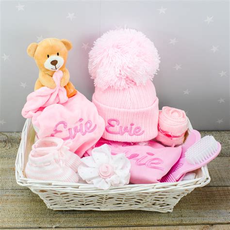 Personalised Baby Girl Essentials T Basket Heavensent Baby Ts