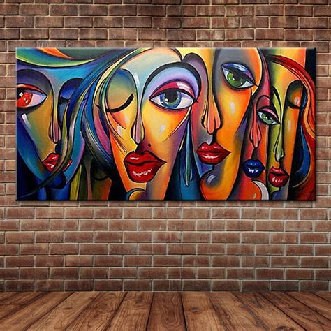 Modern Pop Art Sexy Womens Faces Oil Painting People