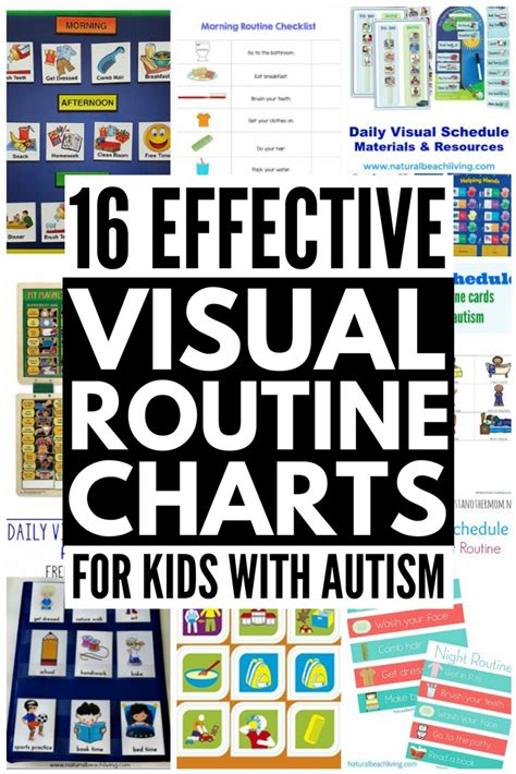 A sample or example daily schedule for preschoolers and toddler children (below) in your preschool. Visual Routine Chart For Kids With Autism: 16 Ideas for Visual Learners