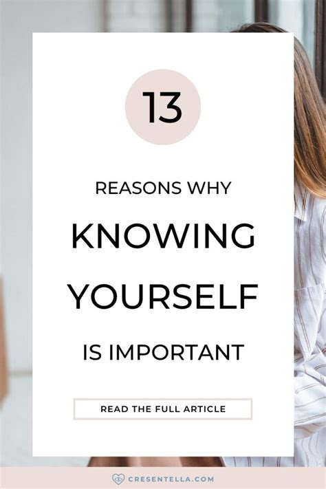 13 Reasons Why Knowing Yourself Is Important Cresentella