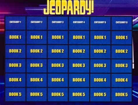 Jeopardy Powerpoint Template 6 Categories