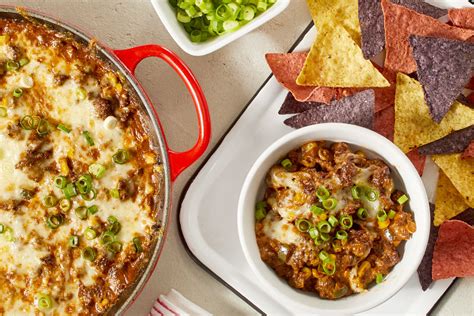 Cheesy Beefy Baked Taco Dip Recipe Cook With Campbells Canada