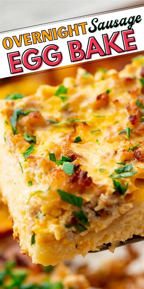 Overnight Sausage Egg Casserole Recipe In 2022 Sausage And Egg