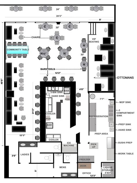 Restaurant And Lounge Floor Plan By Raymond Haldeman In 2019 Cafe Floor
