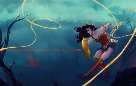 3508x1974 Wonder Woman 4k Superheroes Artist Artwork Digital Art