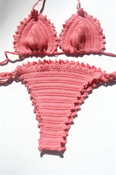 pink crochet bikini crochet bikini crochet bikini set crochet hot sex picture