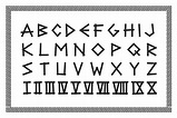 Ancient latin letters with numerals