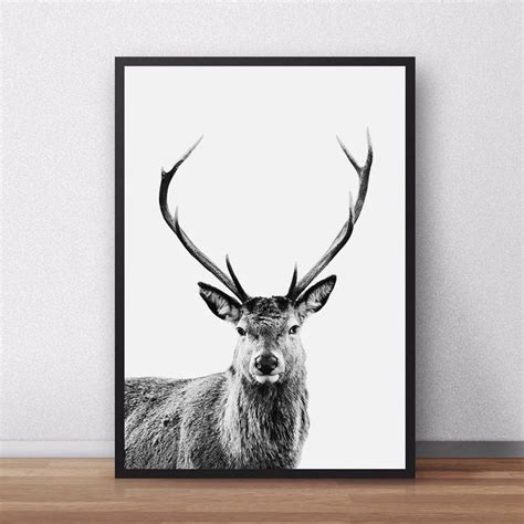 Sale Deer Print Forest Animal Wall Art Nursery Printable Etsy