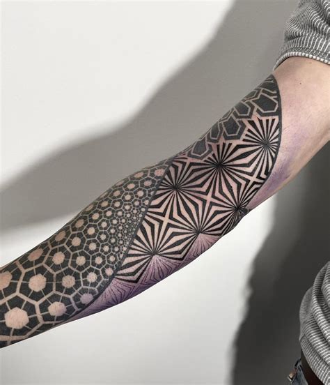 Geometric Sleeve In Progress Large Tattoos Geometric Tattoo Tattoo