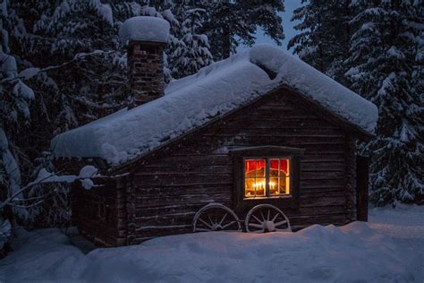 The Little Cabin A Little Log Cabin In The Snow Sweden Lars