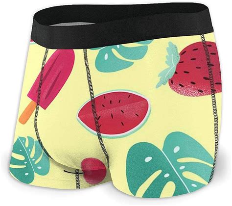 Greenyu Menspanties Watermelon Leaves Boxer Shorts Comfort Underwear